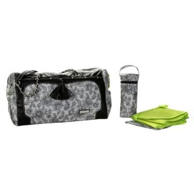 kalencom pippen lacey sac à langer kit de change rapide noir/blanc