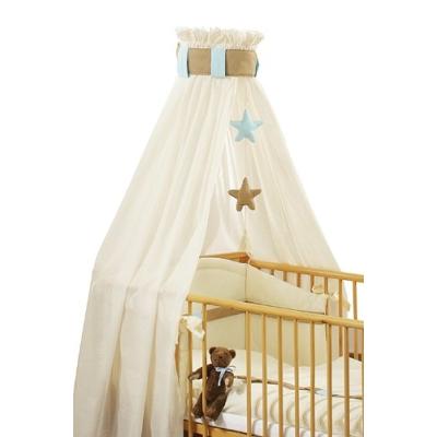 christiane wegner 310 00-102 - parure de lit cappuccino pour lit 70 x 140 cm, inclut ciel de lit et son mobile, tour de lit, d