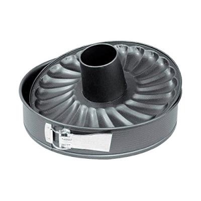 Patisse 2930 moule à manqué charnière antiadhésif double fond acier revêtu gris anthracite 24 cm