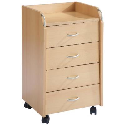 Links 50300100 pronto container sur roulettes hêtre 40 x 36 x 65 cm