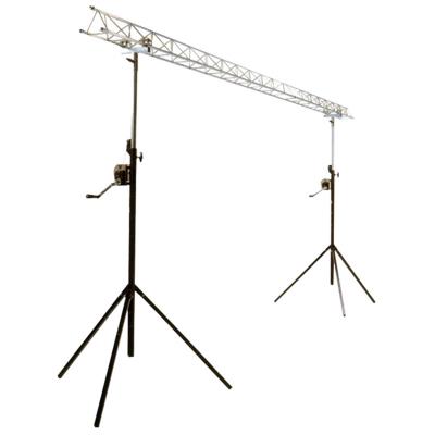 Ibiza SLB03W-LIGHT Traverse spots lumières hauteur réglable alu argent