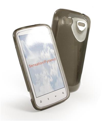 Tuff-Luv Tuff-Skin Gel Housse étui pour HTC Sensation - (gris)