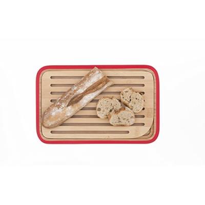 Pebbly nba038 petite planche à pain de table bambou orange 28 x 18 cm