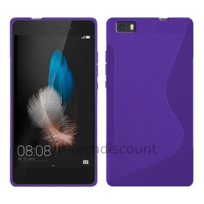 Housse etui coque pochette silicone gel fine pour Huawei Ascend P8 Lite - MAUVE