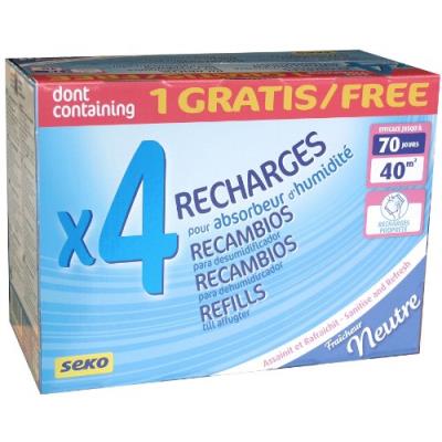 Seko r3+1 neutre lot de 4 recharges gaine de 1 kg neutre stop 40 m2
