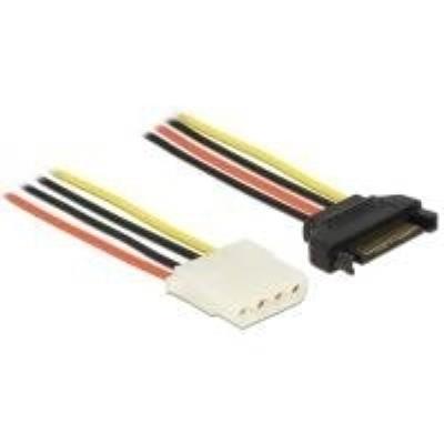 Delock cable power sata 15pin st > 4pin molex bu 50cm - 60137