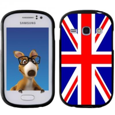 Coque Souple en gel noir pour Galaxy Fame avec impression Motifs Union Jack
