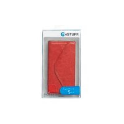 eSTUFF MagnIQ - Flip cover voor mobiele telefoon - rood - voor Apple iPhone 5, 5s
