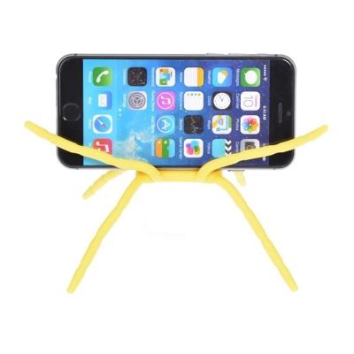 Support Araignée Multifonctions - acObj - Jaune - Pour iPhone, Samsung Galaxy S, Wiko,…