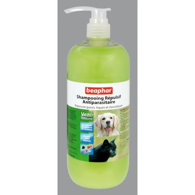 Shampooing répulsif antiparasitaire pour chien et