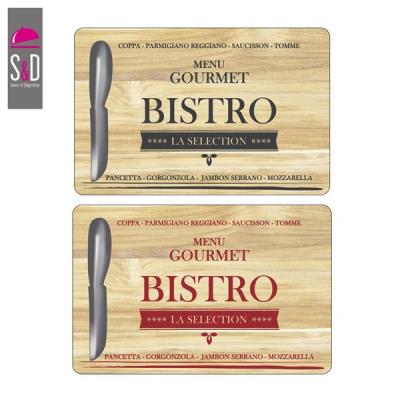 Planche fromage avec couteau bois rectangulaire