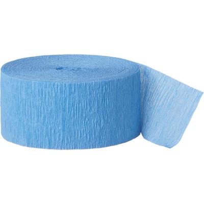 Guirlande en papier crepon Bleu clair