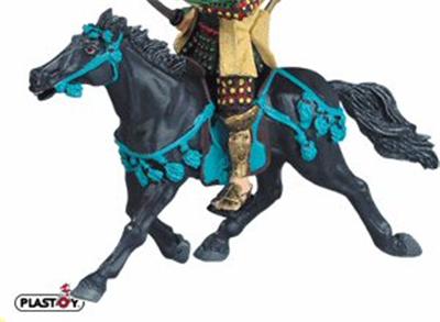 PLASTOY - Cheval samouraï noir (sans chevalier)