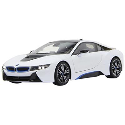 Jamara - 404571 - voiture avec porte radiocommandé - bmw i8 - blanc - echelle 1/14