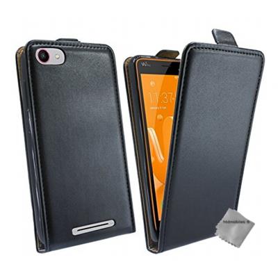 Housse etui coque pochette PU cuir fine pour Wiko Jerry - NOIR