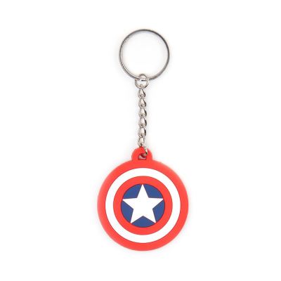 Porte-clés - Captain America - Logo Bouclier Caoutchouc