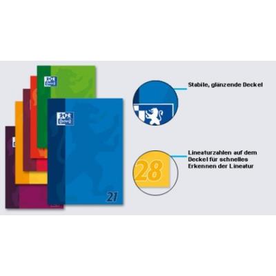 Bloc notes lycée professionnel a4 linéature 26 avec bords quadrillé 50 feuilles oxford 100050351