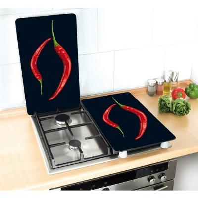 Wenko - Couvre-plaques universel Duo de peperoni - Lot de 2