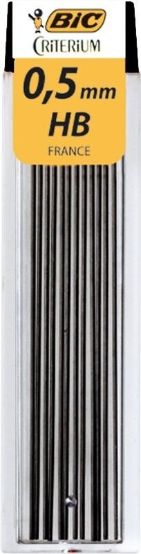 Mines Criterium® - Diamètre 0,5 Mm HB - Etui de 12 Mines 0,5 mm