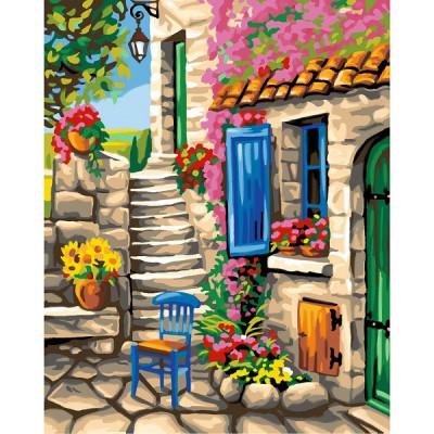 Oz International - Peinture au numéro - Maxi : Patio fleuri