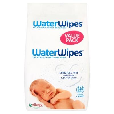 Waterwipes lot de 4 boîtes économiques de lingettes bébé 240 lingettes au total