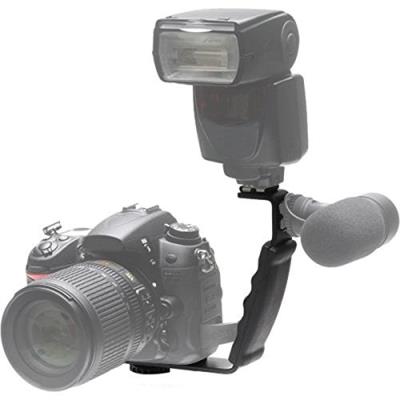 Phot-r l-shape flash bracket lampe de poche caméra titulaire mont speedlite dslr
