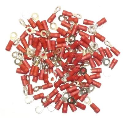 Cosses Electriques A Oeil De 4 Rouges Sachet De 100 Cosses