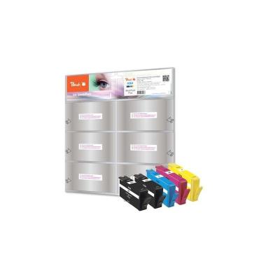 Multipack plus peach avec puce compatible avec hp no. 364 peach kompatible tonertinte pi300-574