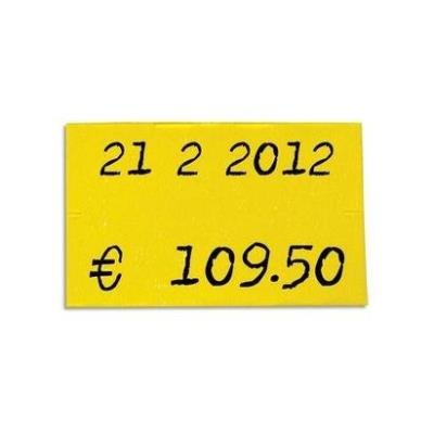 Agipa 100920 paquet de 6 rouleaux de 1000 étiquettes jaunes rectangulaires