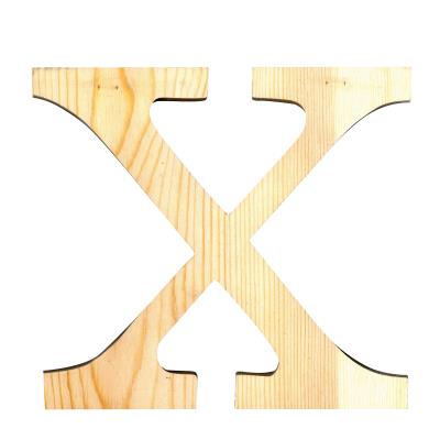 Lettre X - Hauteur 19 cm - Bois découpé