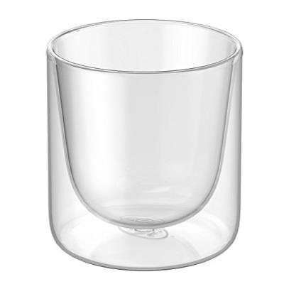 Alfi 2420.001.000 double paroi verre glasmotion s 80 ml ? lot de 2 verre isotherme en verre transparent 6 x 6 x 12 cm 2 unités