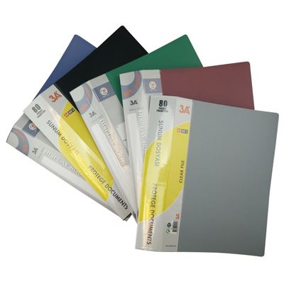 Protège Documents Assort Couleurs N,B,R,G 160 Vues