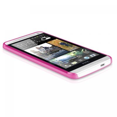 Coque extra fine Itskins Zero rose + film protecteur pour HTC One m7