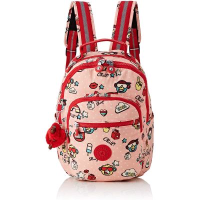 Kipling Seoul GO S Sac à Dos Enfants, 35 cm, 14 liters, Multicolore (Monkey Play)
