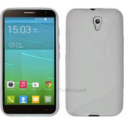 Housse etui coque pochette silicone gel fine pour Alcatel One Touch Idol 2S 6050 - BLANC