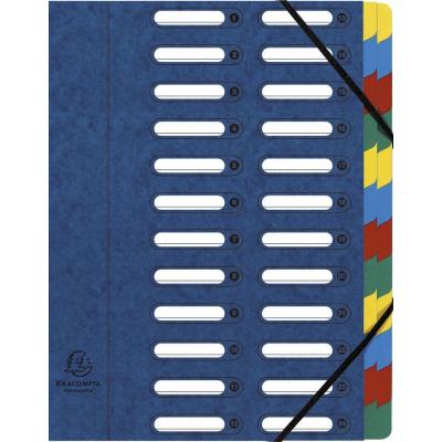 Trieur HARMONIKA® à fenêtres avec élastiques Nature Future carte lustrée 12 compartiments Rouge