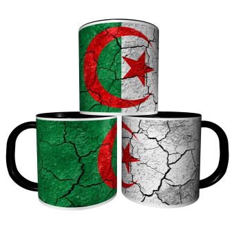 Mug Personnalisé Drapeau Algérie - Céramique 325 Ml - Neuf - Fabriqué En France