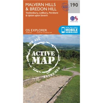 Os Explorer Map Active (190) Malvern Hills And Bredon Hill (Os Explorer Active Map) (Map) - 1