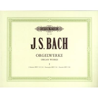 Partitions classique EDITION PETERS BACH JOHANN SEBASTIAN - COMPLETE ORGAN WORKS IN 9 VOLUMES, VOL.1 - ORGAN Orgue