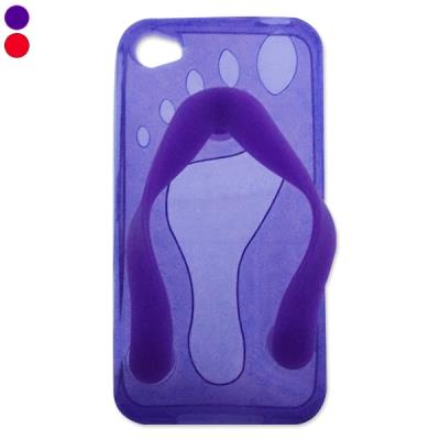 Protection insolite pour iphone 4 apparence tong rouge