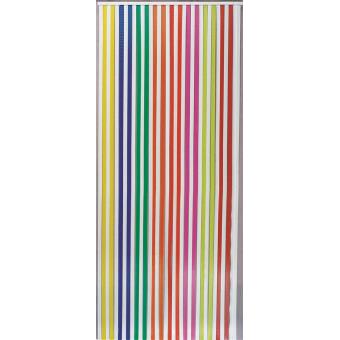 Rideau à lanière de 24 mm blanc et multicolore - Fenêtres et volets ... Rideau à lanière de 24 mm blanc et multicolore - Fenêtres et volets ...