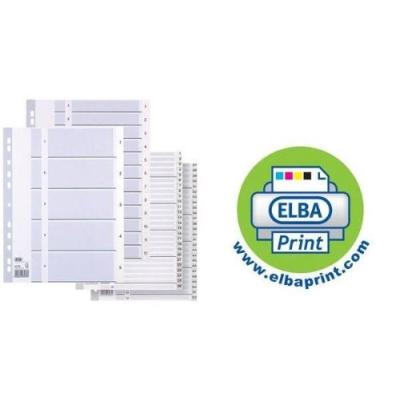 Elba - intercalaire numérique en plastique, format a4, blanc, 31 position, chiffres: 1-10, en pp, 0,15 mm, couverture inscriptib