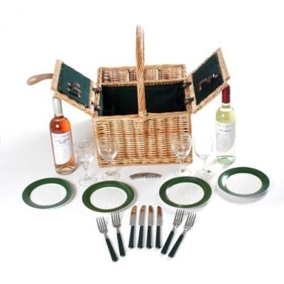 Greenfield collection (i-fulfilment) gg002 windsor panier de pique-nique pour 4 personnes avec intérieur bleu océan