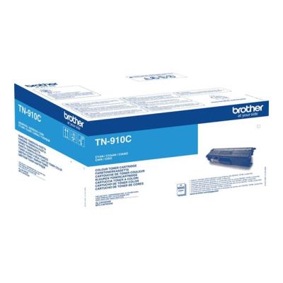 Brother TN910C - Ultra Jumbo - cyaan - origineel - tonercartridge