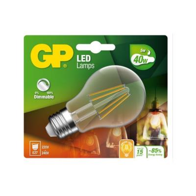 Ampoules à économie d'énergie GP LED FILAMENT CLASSIC DIM E27 5W-40W