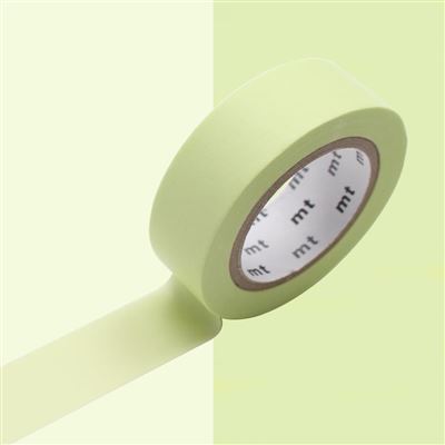 Masking tape mt 15 mm uni pastel jaune citron - masking tape (mt)