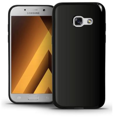 Samsung Galaxy A3 2017 4G - Coque Protection arrière dure noire souple gel TPU - Accessoires pochette XEPTIO case