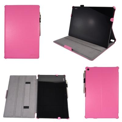 Housse Cuir Style luxe Ultra Slim tablette Sony Xperia Z2 Tablet 16 Go/32 Go violette (Wifi/3G/LTE/4G) avec Multi Stand - Etui coque violet XEPTIO authentique Sony Xperia Z2 Tablet 10.1 pouces étanche Waterproof.