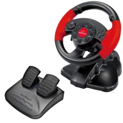 Esperanza Volant De Jeux Vidéo Avec Pédales D'Accélération/De Frein Ps2/Ps3/Pc Noir