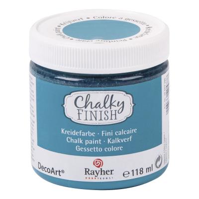 Peinture craie (Chalky Finish) - bleu lagon - 118 ml - Rayher